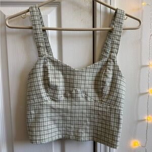 Plaid Sleeveless Women's Top